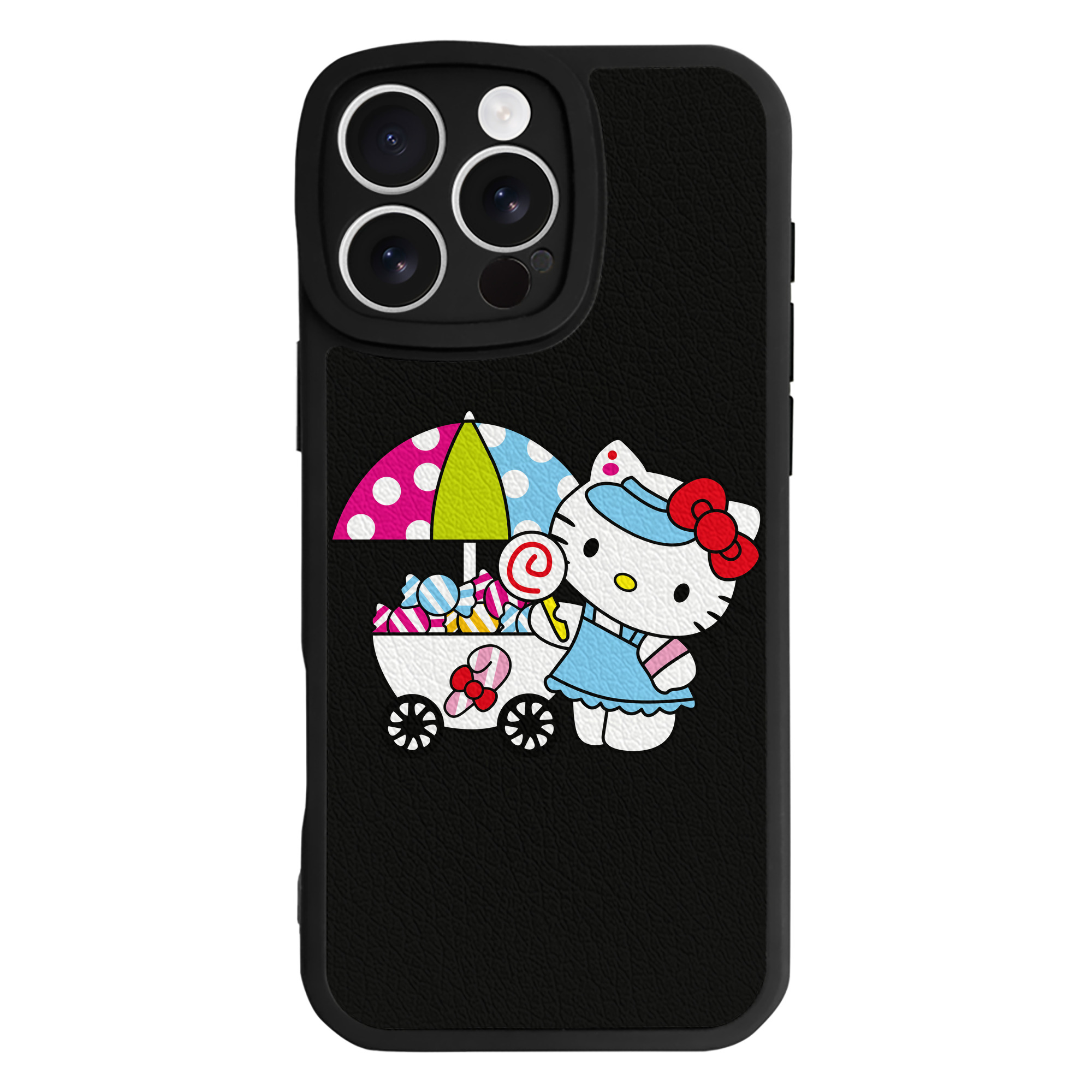 （画像用） Hello Kitty ハローキティ 【iPhone 16シリーズ対応】シリコンスマホケース（レザー調） 材質：シリコン